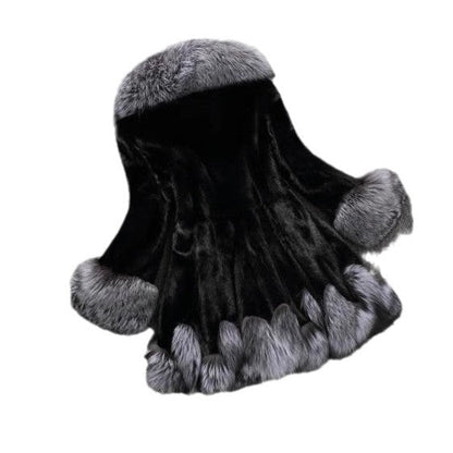 Women's Imitation Fur Overcoat Mid-length Mink Fox Coats