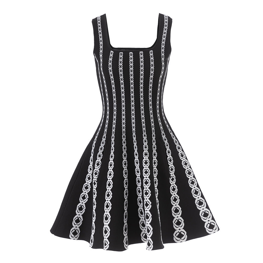 Design High Waist Big Swing Jacquard Inner Wear Fashionable Skirts