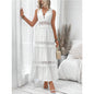 Women's Lace Stitching Collar Sleeveless Dress Dresses