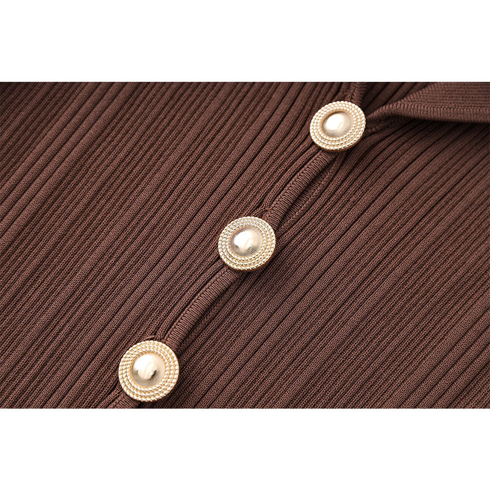 Early Spring Long Sleeve Collar Metal Suits