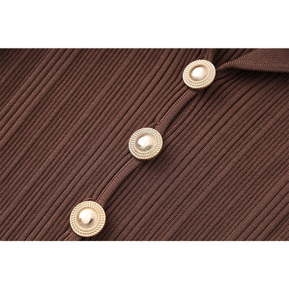 Early Spring Long Sleeve Collar Metal Suits