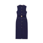 Spring With Belt Crepe Sleeveless Midi Dresses