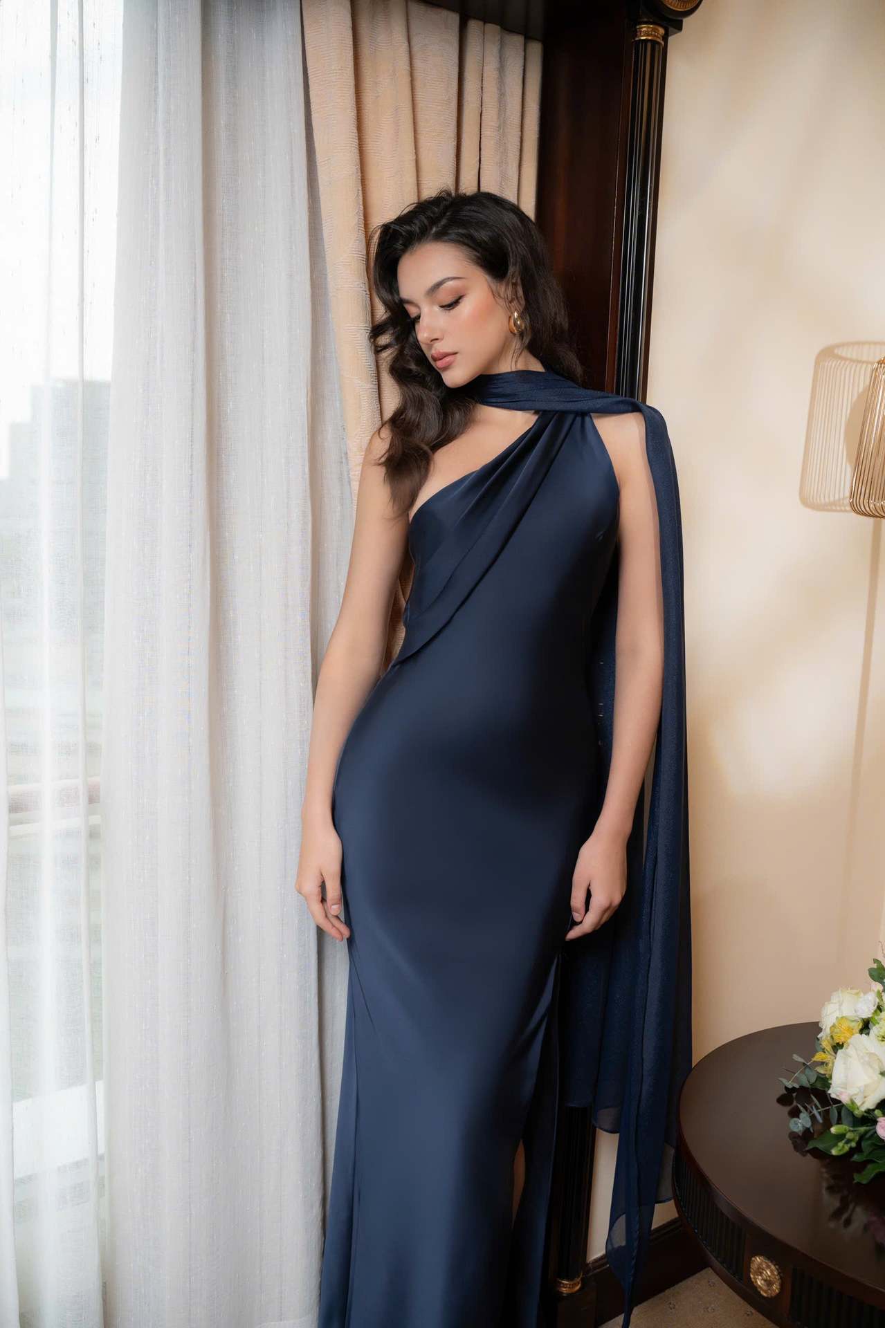 Women's Satin Dress Fishtail Banquet Slimming Elegant Dresses