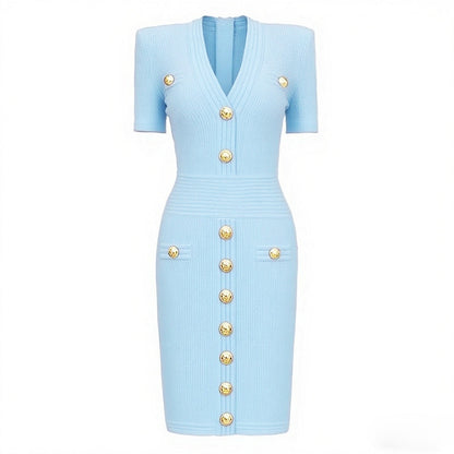 Women's Lengthened Summer Fashionable Knitted Slim Fit Dresses