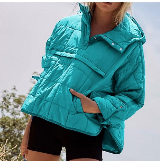 Women's Fashion Pure Color Cotton Loose Long Sleeve Coats