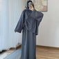 Women's Spring Solid Color Long Sleeve Peplum Suits