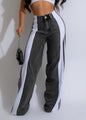 Women's Wide Leg Denim Trousers Casual High Jeans