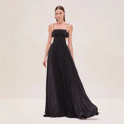 Summer Suspender Dress Sexy Temperament Pleated Dresses