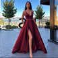 Women's Sexy Sling Dress Deep V Slit Wedding Dresses
