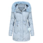 Women's Clothes Detachable Hat Wool Warm Parka Removable Coats