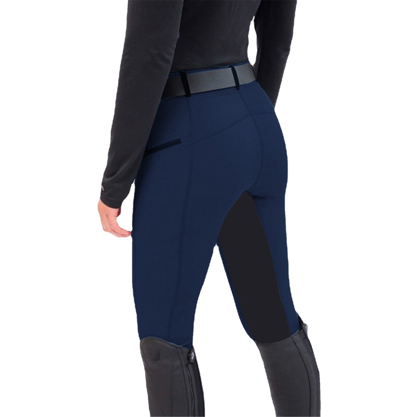 Fit Elastic Stitching Jodhpurs Casual Ankle Pants