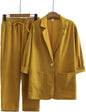 Women's Cotton Linen Autumn Loose Fashion Casual Suits