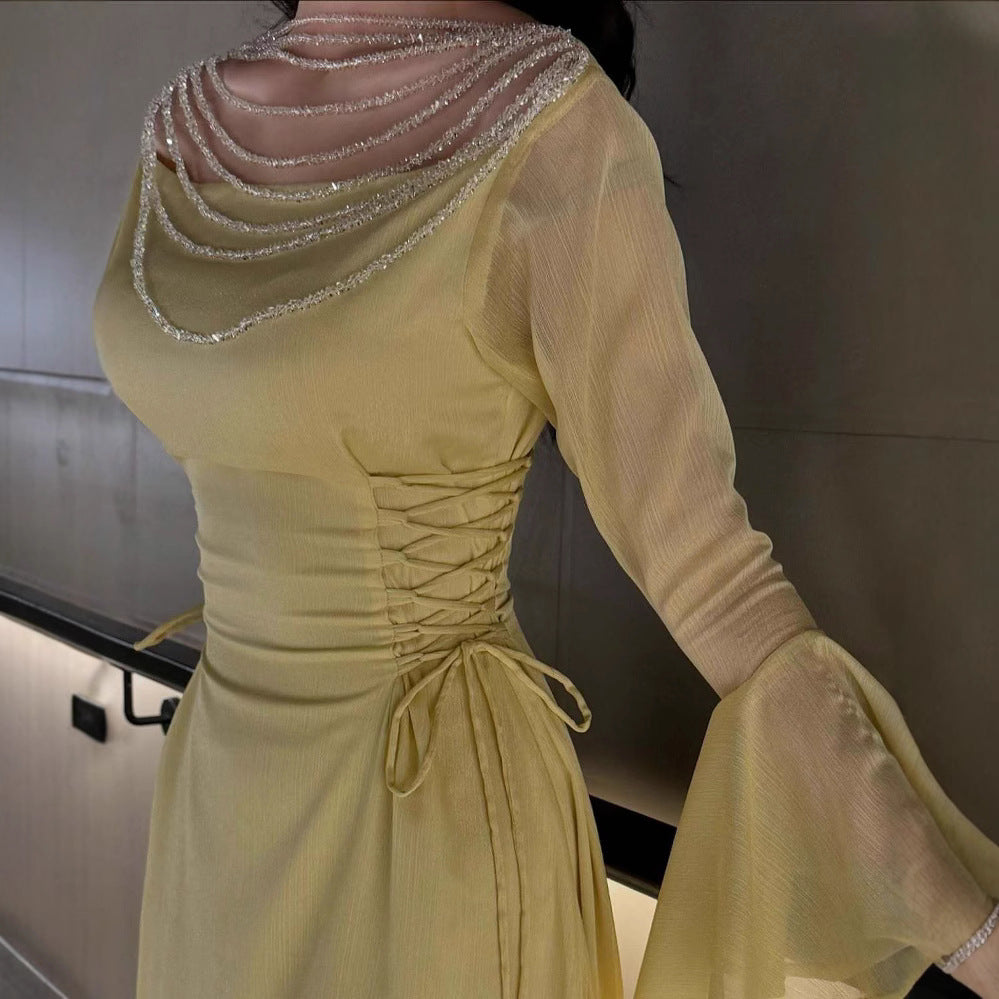 Women's Innovative Sexy Bead Necklace Dress Dresses