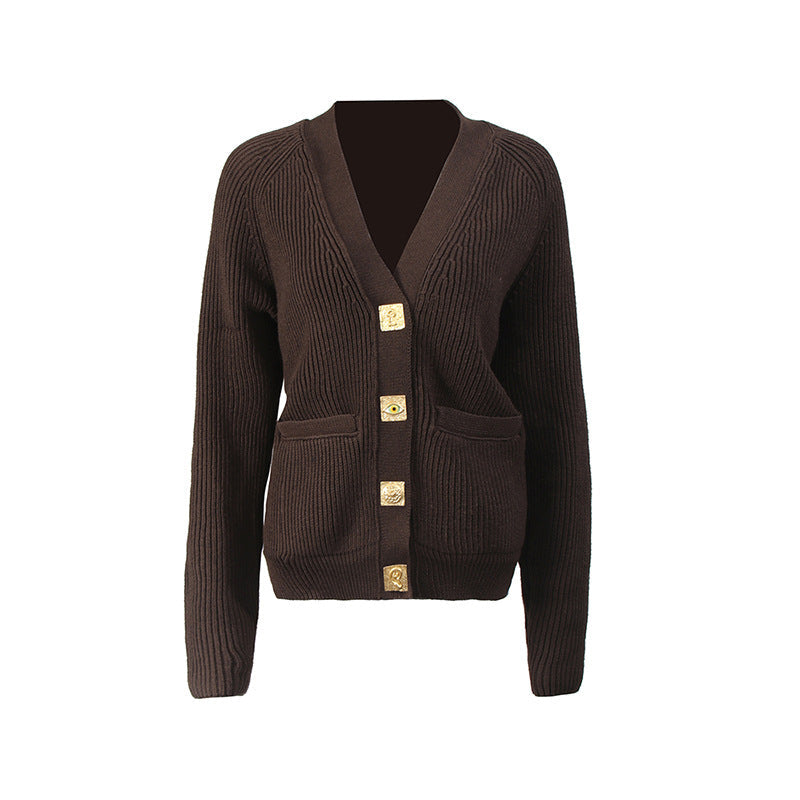Elegant Knitted Early Autumn Solid Color Sweaters