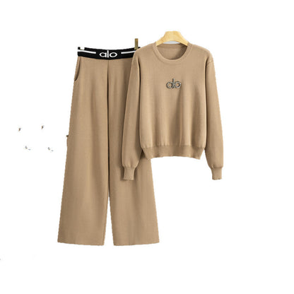 Women's Elegant Sports Simple Fashion Rhinestone Letter Suits