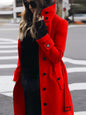 Women's Slim Fit Woolen Overcoat Clothes Coats