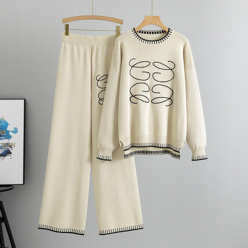 Women's Two-piece Autumn Fashion Casual Loose Simple Suits