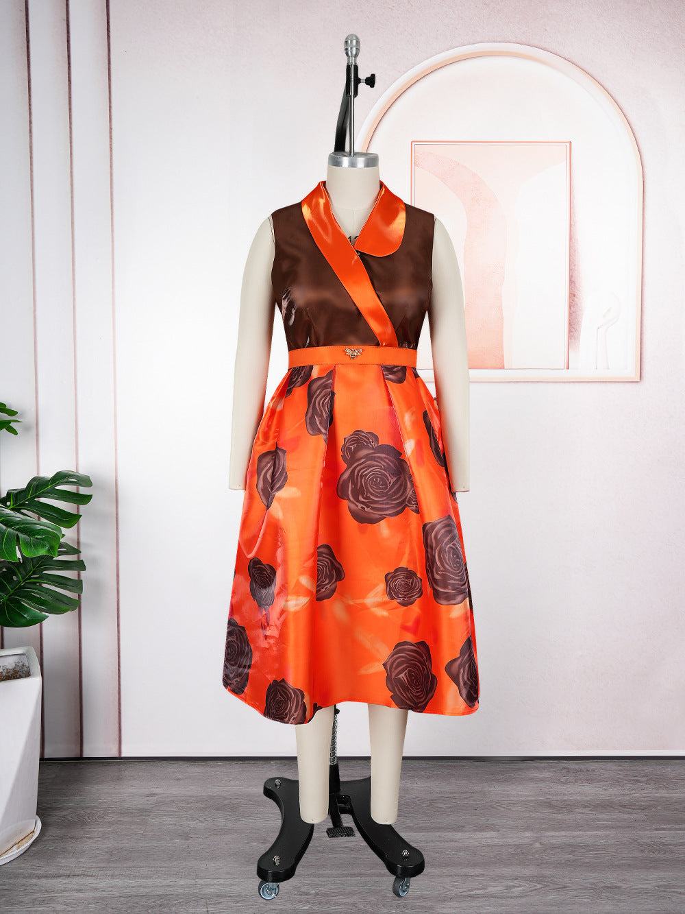 Women's African Retro Sleeveless Summer Sexy Print Dresses