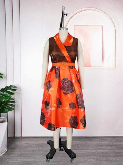 Women's African Retro Sleeveless Summer Sexy Print Dresses