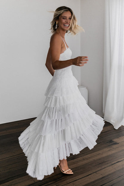 Sexy Bandeau Irregular Dress Lace Pure Dresses
