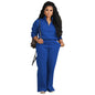 Women's Two-piece Fleece-lined Thickened Sportswear Loose Winter Suits