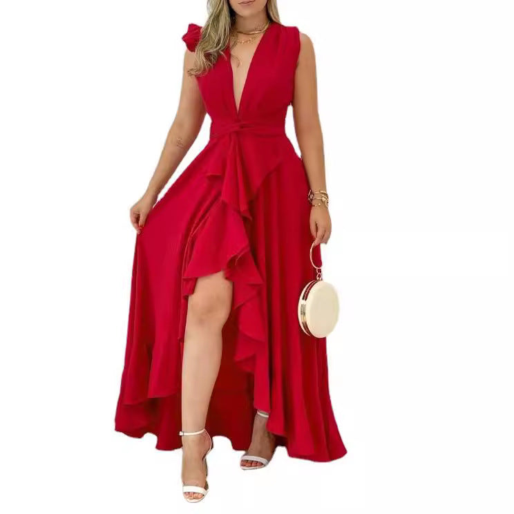 Long Dress With Print Temperament Commute Dresses