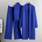 Lazy Temperament Knitting Sleeveless Three-piece Set Suits