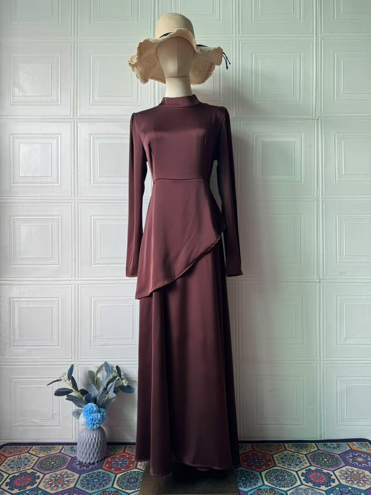 Women's Color Waist Tight Slimming Exotic Long Dresses