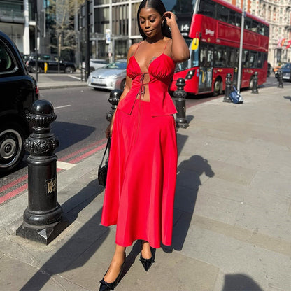 Women's Summer Fashion Sexy Sling High Waist Suits
