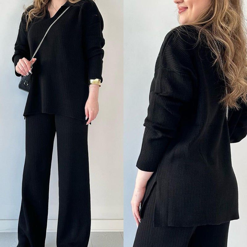 Women's Autumn Solid Color Fashion Lapel Loose Suits