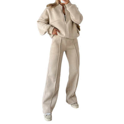 Women's Sports Style Long-sleeved Solid Color Long Suits
