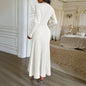 Women's Elegant Style Sleeve Solid Color Maxi Dresses