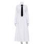 Women's Elegant College Style Lapel Long Sleeve Split Dresses