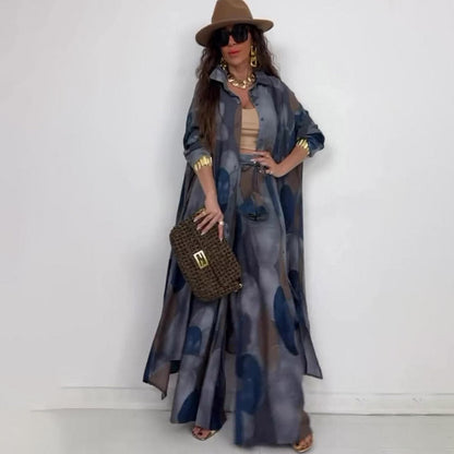 Summer Elegant Sexy Fashion Print Wide Tops