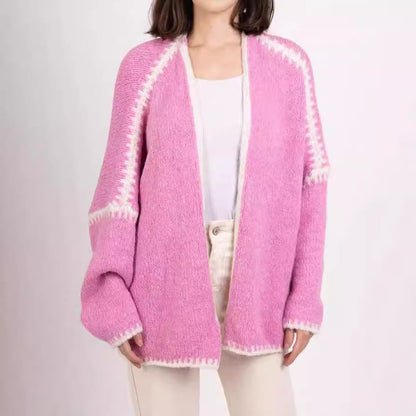 Women's Outer Wear Knitted Loose College Style Cardigans