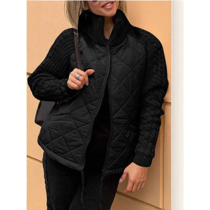 Women's Beautiful Fashion Zipper Stand Collar Coats