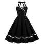 Retro Patchwork Large Hem Dress Pettiskirt Dresses