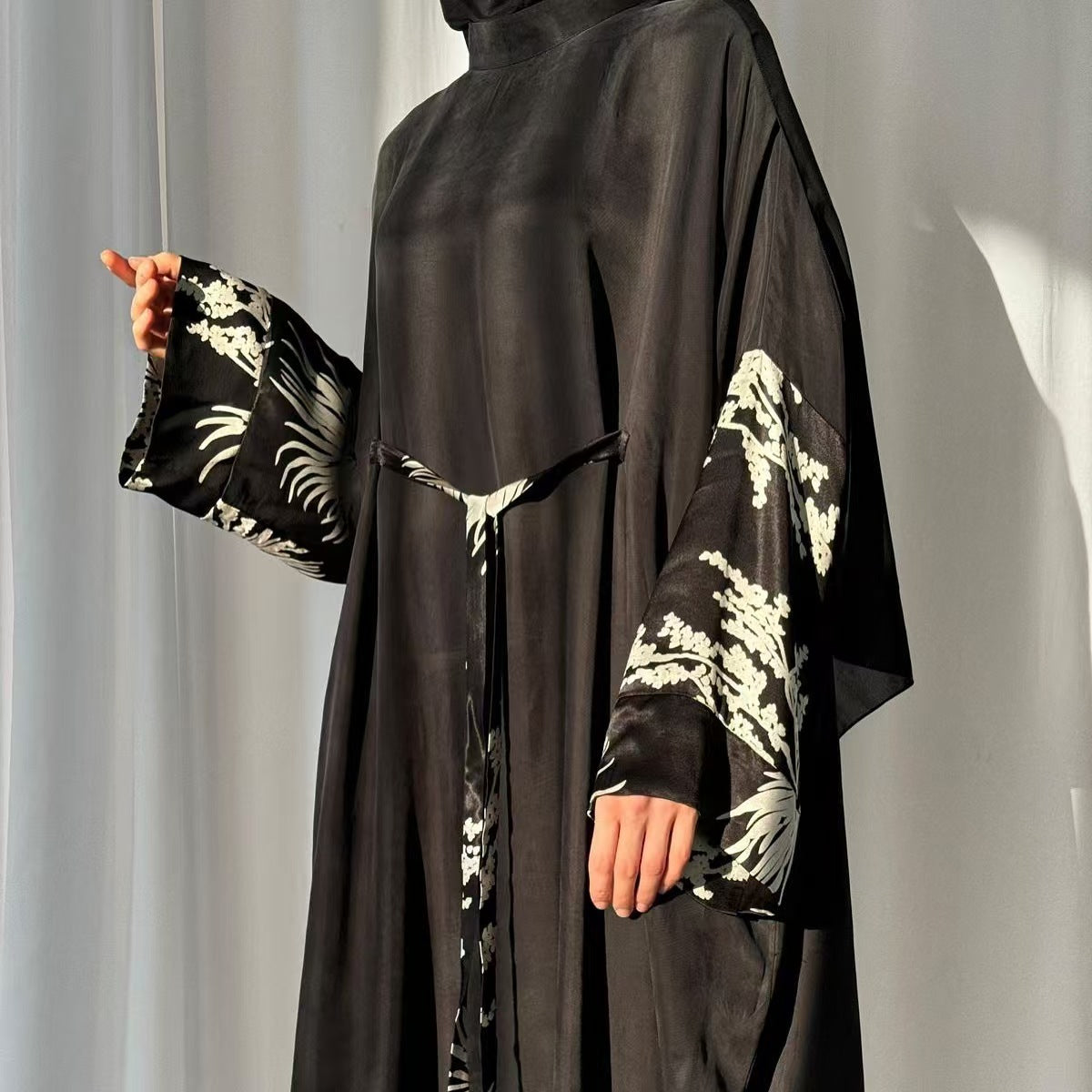 Spring Arabic Robe Printed Patchwork Loose Dresses
