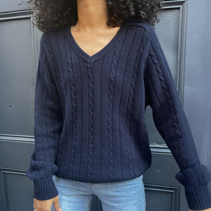 Women's Fashion Casual Solid Color Base Woolen Sweaters
