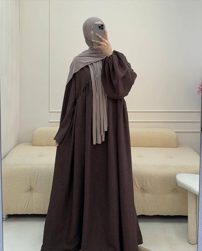 Women's Muslim Wear Robe Solid Color Loose Dresses