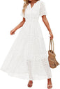 Women's A- Line Hollow Lace Cake Dress Dresses