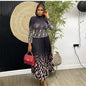 Women's Spring Pleated Print Corn Long Sleeve Suits