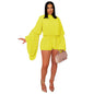 Women's Fashion Wear Casual Pleated Solid Color Suits