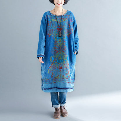 Style Art Mid-length Purple Gradient Dress Sweaters