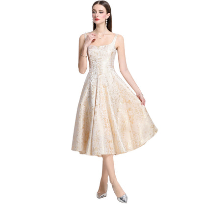 Women's Daily Wearable Light Luxury High-grade Jacquard French Dresses