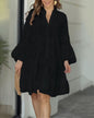 Solid Color Loose Embroidered Cutout Lace Dresses