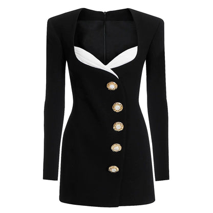 Slim Fit Slimming Long Sleeves Commuter Dresses
