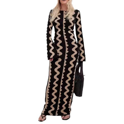 Popular Slim Fit Fashion Printed Dress Dresses