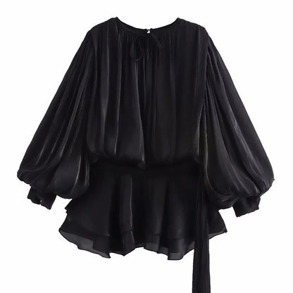 Women's Pure Desire Wind Waist Irregular Hem Dresses