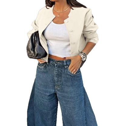 Women's Casual Vacation Solid Color Long Sleeve Coats